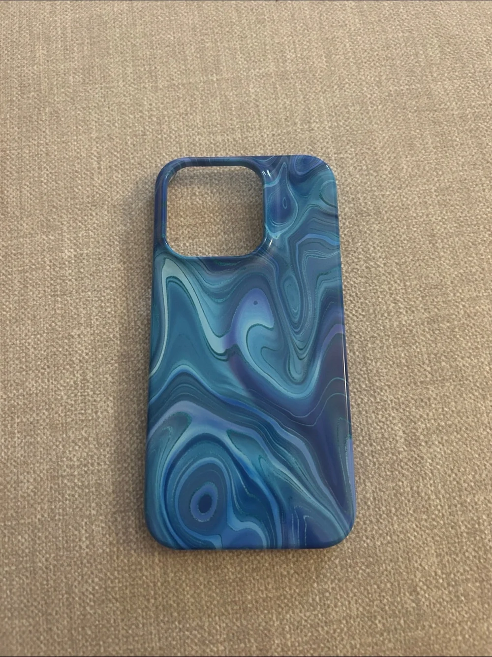 Blue Marble Pattern Phone Case- IPhone 15 PRO
